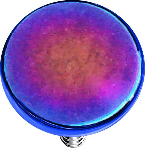 Star Piercing Dermal Anchor Scheibe farbig mit Titanium Beschichtung (Chirurgenstahl 316L, ohne Messing)