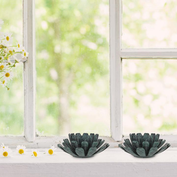 Actual product image Relaxdays Candle Holders (2 x, 13.5 x 13.5 x 6 cm)