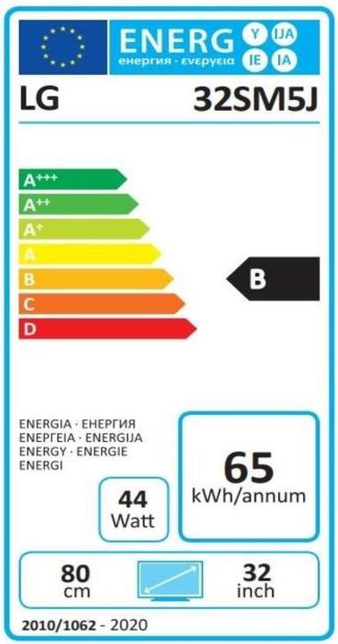 Label énergétique LG 32SM5J-B (1920 x 1080 pixels, 32")