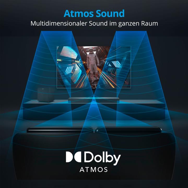 Produktbild Medion LIFE® S61022 Dolby Atmos® Soundbar, multidimensionaler Sound für die Heimkino-Atmosphäre, Bluetooth® (120 W, 2.1 Kanal)