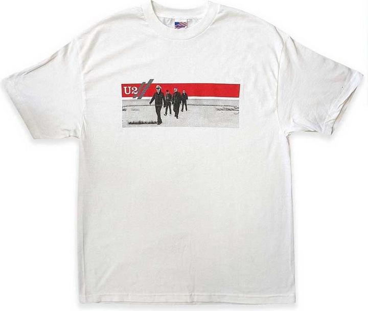 U2 Adult Vertigo Tour 2005 Band Photo Back Print TShirt (XL)
