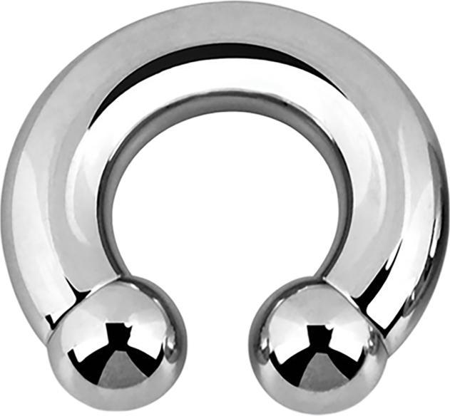 Produktbild Star Piercing Circular Barbell Innengewinde silber mit zwei Kugeln (Chirurgenstahl 316L, ohne Messing)