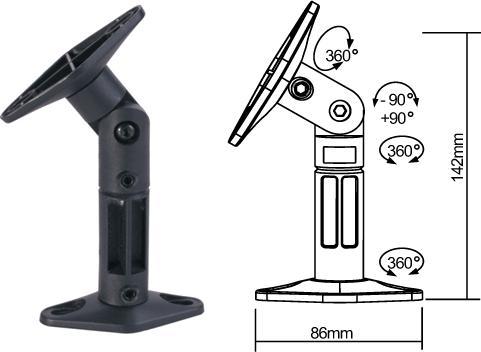 Actual product image Sbox SB-20 (1 pair, Wall installation, Tiltable, Rotatable, Height-adjustable)