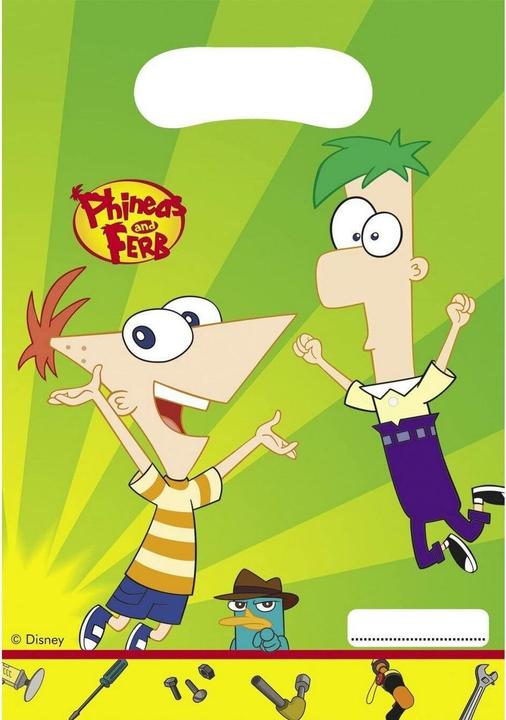 Actual product image Phineas And Ferb Alarm Party Bags (Pack of 6)