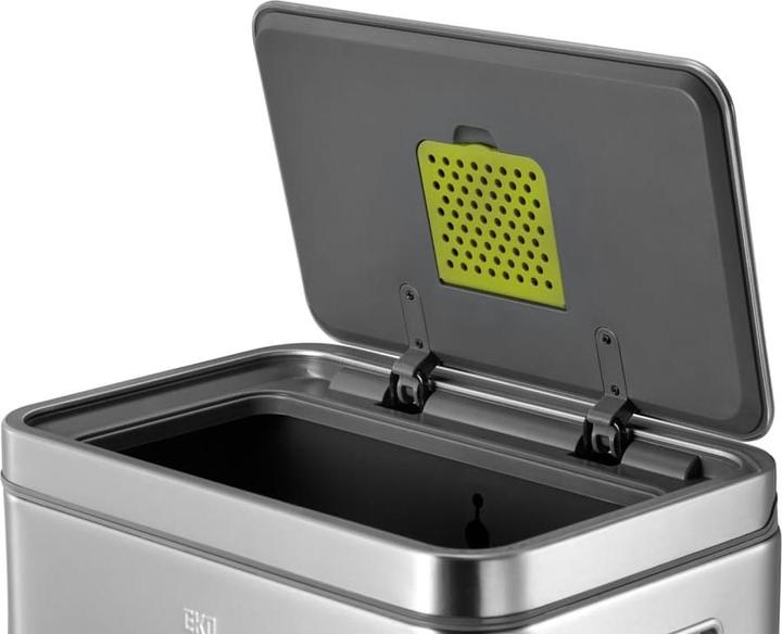 Produktbild EKO Treteimer X-Cube Tretmülleimer rechteckig 30 L Edelstahl mit extra breitem Pedal, gedämpftem De (30 l)