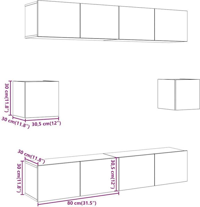 Produktbild VidaXL Estella (80 x 30 x 30 cm)