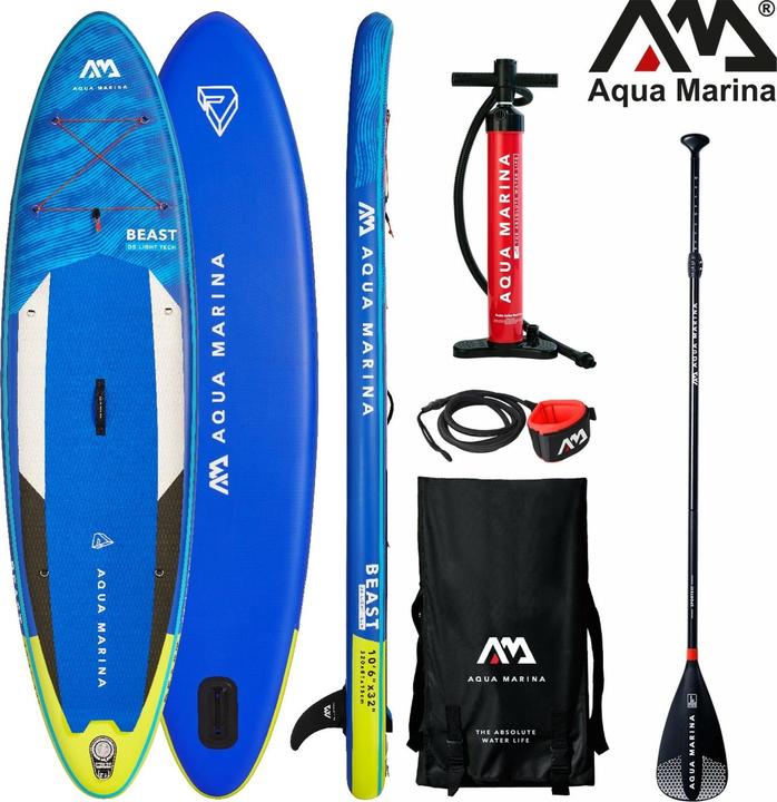 Productafbeelding Aqua Marina SUP Board 320x81cm met ritssluiting rugzak Double Action Pump LIQUID AIR V1 Paddle E (10'10")