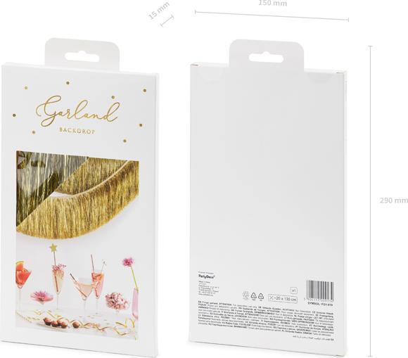 Produktbild Partydeco Girlanden aus goldenen Fransen