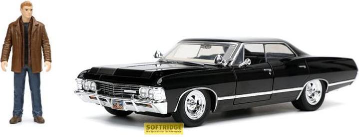 Produktbild Jada Supernatural 1/24 Hollywood Rides 1967 Chevrolet Impala Sport Sedan avec Dean Winchester figurine