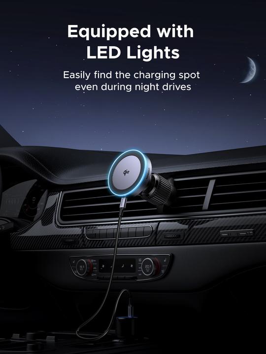 Actual product image Ugreen Magnetic Wireless Car Charger W708
