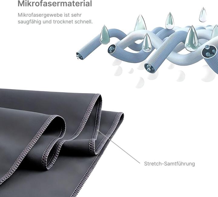 Immagine prodotto Hermex Asciugamano fitness Asciugamano sportivo in microfibra Asciugamano da spiaggia Asciugamano da bagno (152 x 76 cm)