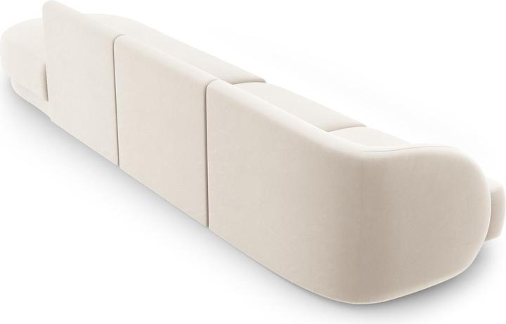 Actual product image Micadoni Right Velvet Sofa, "Miley", 4 Seats, 323x90x70Made in Europe (2 person sofa, 3-seater, 4-seater)