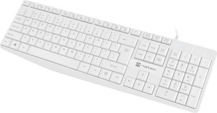 Actual product image Genesis NATEC Keyboard Nautilus US slim white (Eng. Int., Cable)