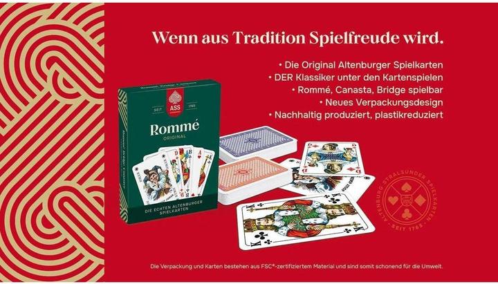 Produktbild Cartamundi Romme/Canasta/Bridge 2x55 Karten in Stülpschachtel (Deutsch)