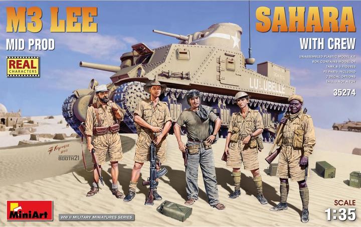 Actual product image Mini art M3 Lee Mid Prod. Sahara w/Crew