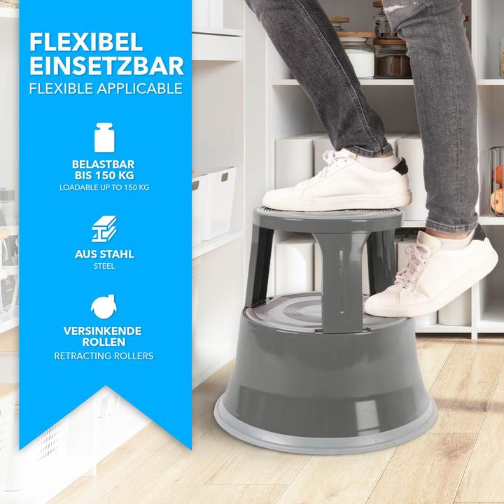 Produktbild Casa Pura Rollhocker Stahl