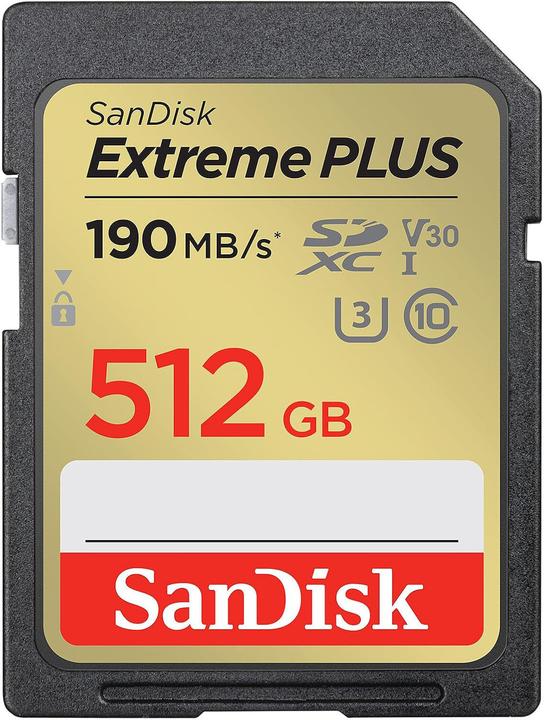 Immagine prodotto SanDisk Extreme PLUS SDXC /s UHS-I (512 GB, SDXC, UHS-I)