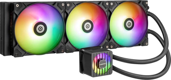 Actual product image Enermax LIQMAXFLO 360mm CPU AIO liquid cooler - Xtreme double chamber pump - VRM water block ARGB