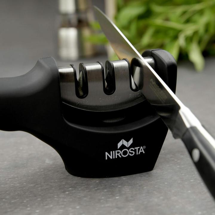 Produktbild Nirosta Messerschärfer Quick-Sharp schwarz, silber