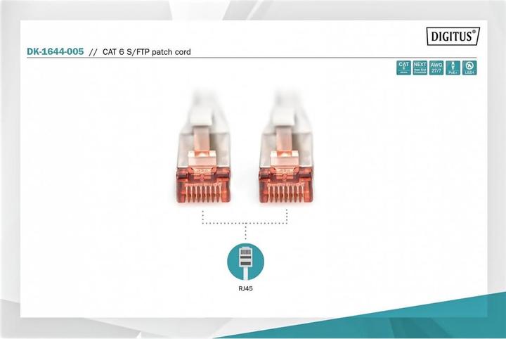 Actual product image Digitus Network cable (SFTP, CAT6, 0.50 m)