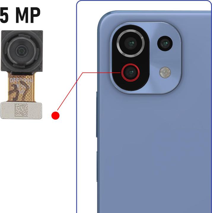 Immagine prodotto Clappio Ricambio per obiettivo macro (Xiaomi 11 Lite 5G NE)