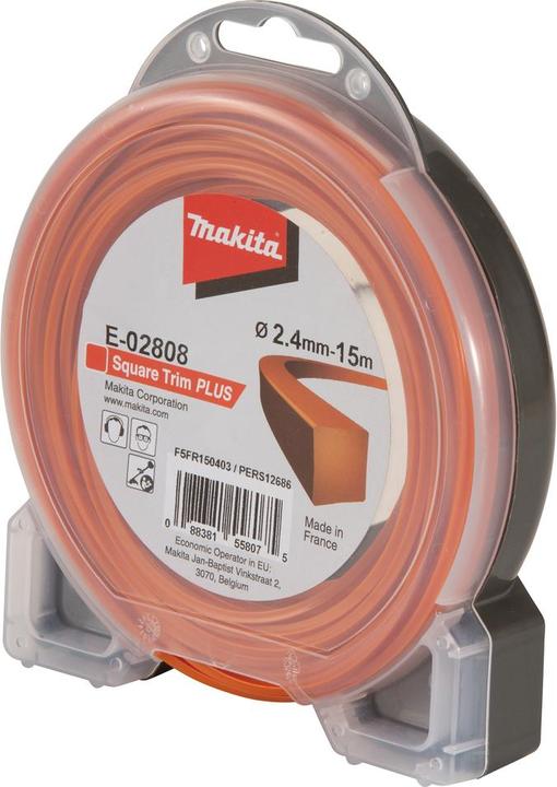 Produktbild Makita Mähfaden 4kant 2,4mmx15m (Rasentrimmer, Trimmerfaden + Fadenspule)