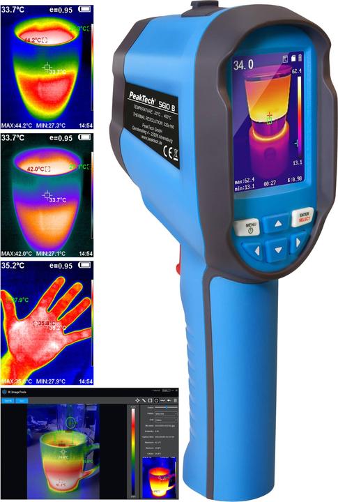 Actual product image Peaktech P 5610 B IR thermal imaging camera