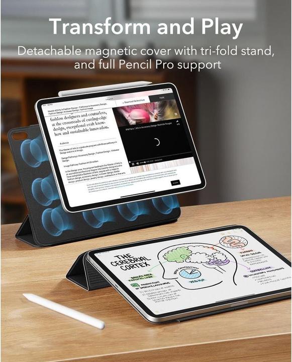 Produktbild ESR Rebound Magnetic Case (iPad Air 13 2024 (M2), iPad Pro 12.9 2020 (4. Gen), iPad Pro 12.9 2022 (6. Gen), iPad Pro 12.9 2021 (5. Gen))