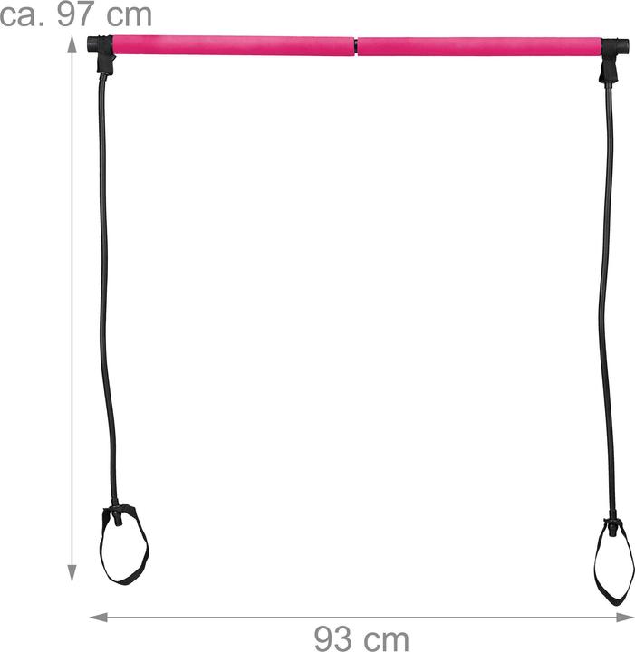 Actual product image Relaxdays Pilates bar + resistance bands