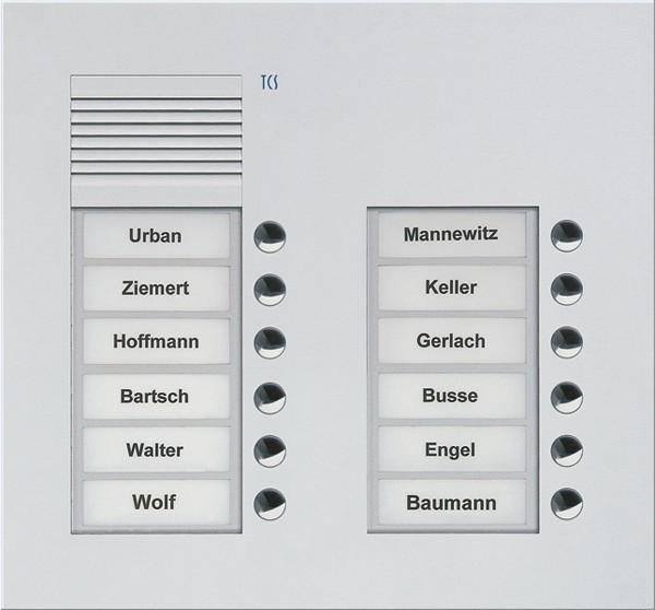 TCS PUK12/2-EN Audio front-door station 12 keys 2-column UP sil