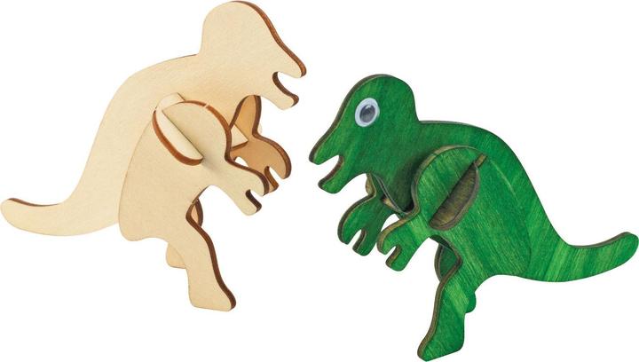 Produktbild Colorations Färbungen – Erstellen und dekorieren Sie Ihr hölzernes 3D-Puzzle-Dinosaurier (4 Teile)