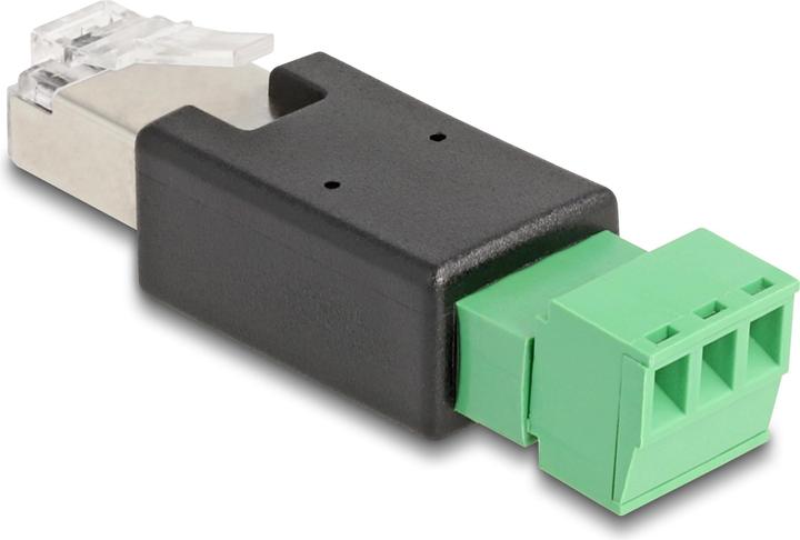 Produktbild Delock RJ45 Stecker zu Terminalblock Adapter 3 Pin 2-teilig (Netzwerkkabel Stecker)