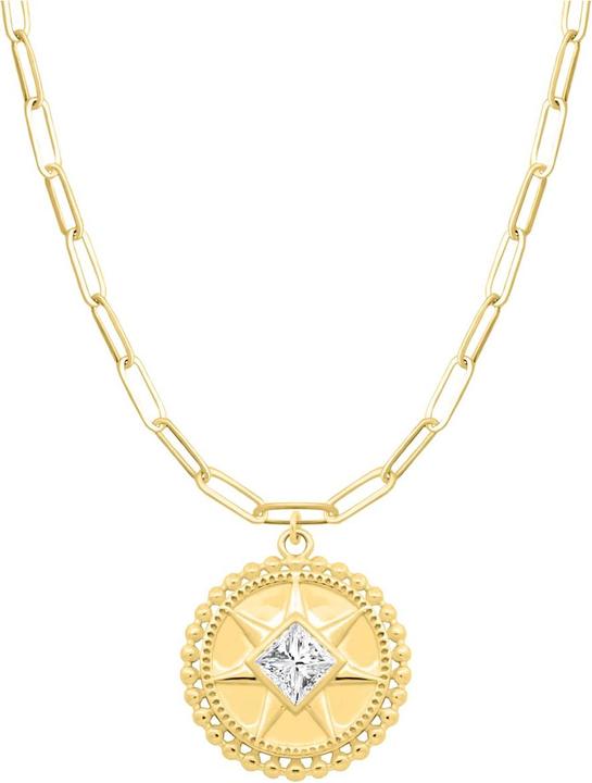 Candy Halskette Sunburst, 925 Sterling Silber, vergoldet (925 Sterling Silber, 18k vergoldet, 47 - 50 cm)