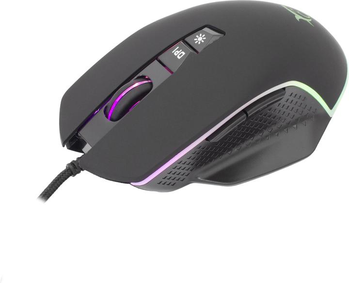 Actual product image White Shark Gaming mouse Gareth Black with RGB illumination (Cable)