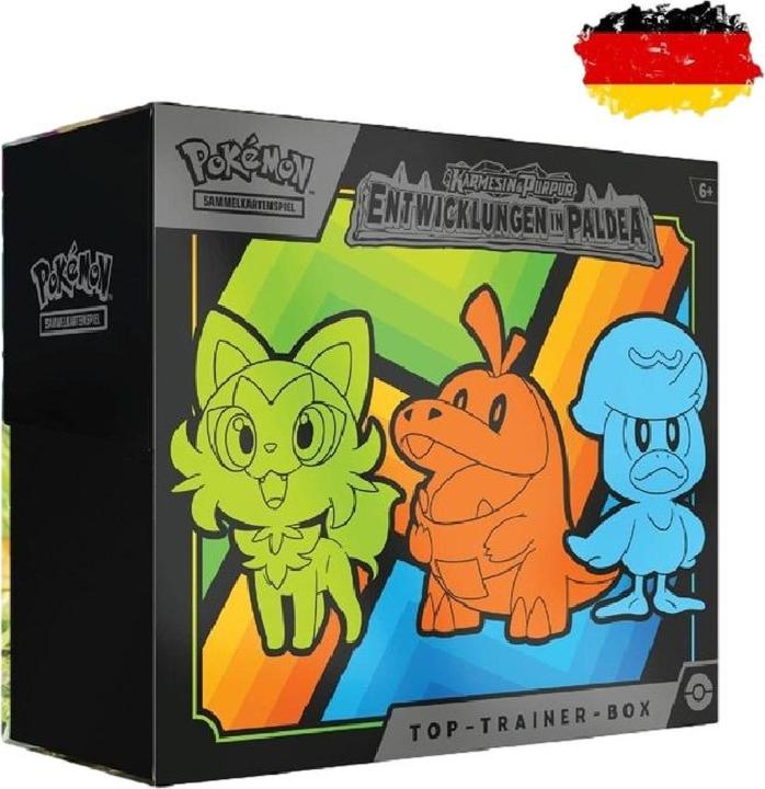 Actual product image Pokémon Developments in Paldea Top Trainer Box (German, Booster Pack)