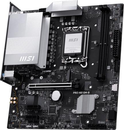 Produktbild MSI PRO H810M-B (H810,S1851,mATX,DDR5) (LGA 1851, Intel H810, mATX)