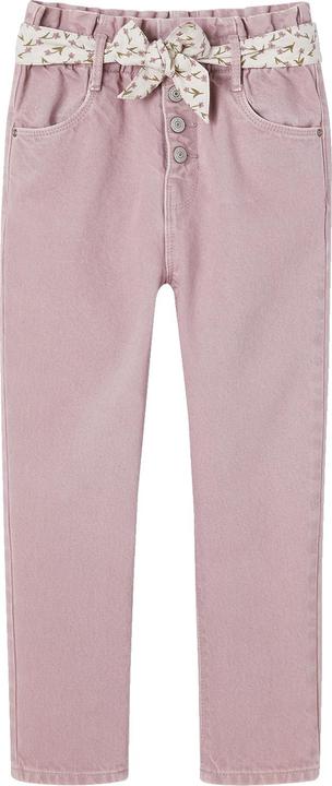 Vertbaudet Mädchen Paperbag-Hose mit Stoffgürtel