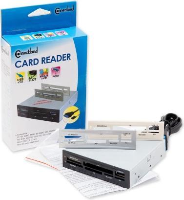 Actual product image Connectland Lecteur de Cartes compatible Interne 51 en 1 Interne USB 3.0 (Noir-Gris-Beige) (USB 3.2)