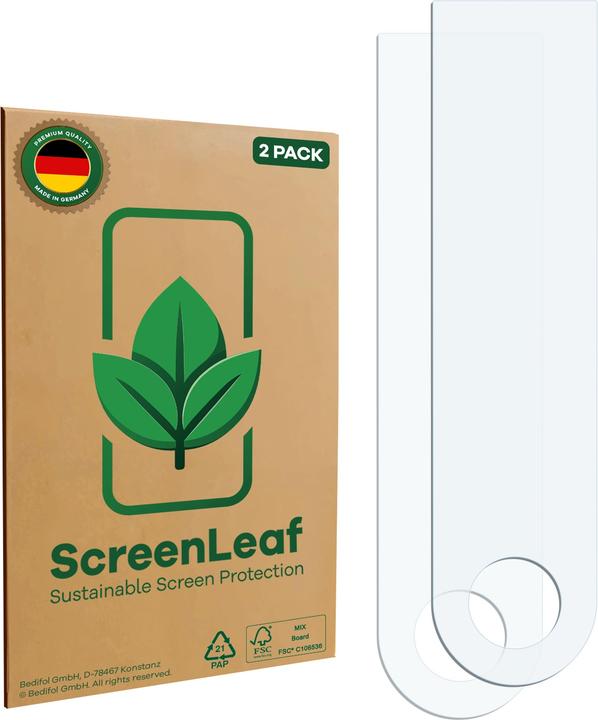 ScreenLeaf Schutzfolie nachhaltiger Displayschutz Display Schutz Folie Klar Transparent