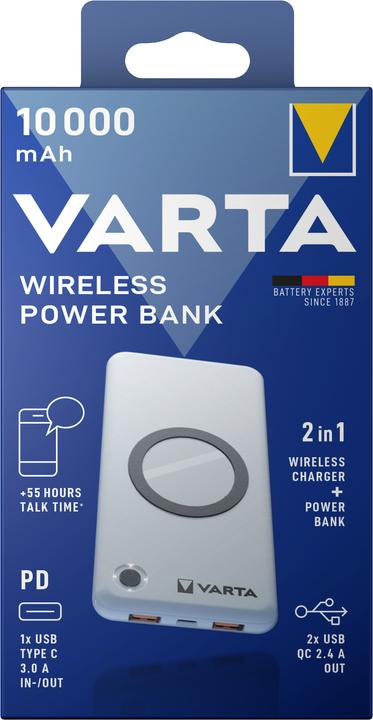 Image du produit Varta Wireless Power Bank (10000 mAh, 18 W, 37 Wh)