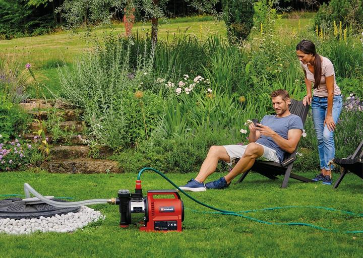 Produktbild Einhell Hauswasserautomat GE-AW 1144 SMART (rot/schwarz, 1.100 Watt, App-Steuerung) (Hauswasserpumpe)