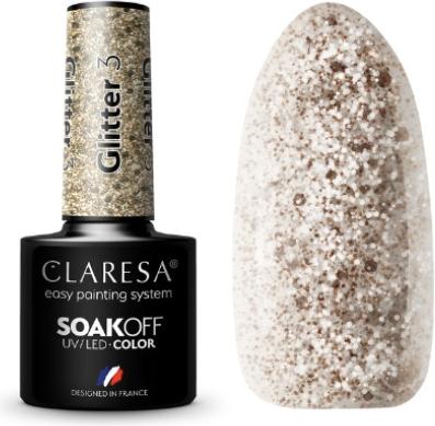 Claresa Smalto per unghie ibrido Glitter Soak Off 3,5 ml