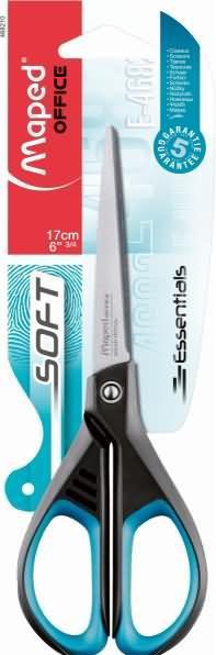 Produktbild Magni Maped M468210 - Schere Essentials Soft symmetrisch, 17 cm, schwarz/blau (17 cm)