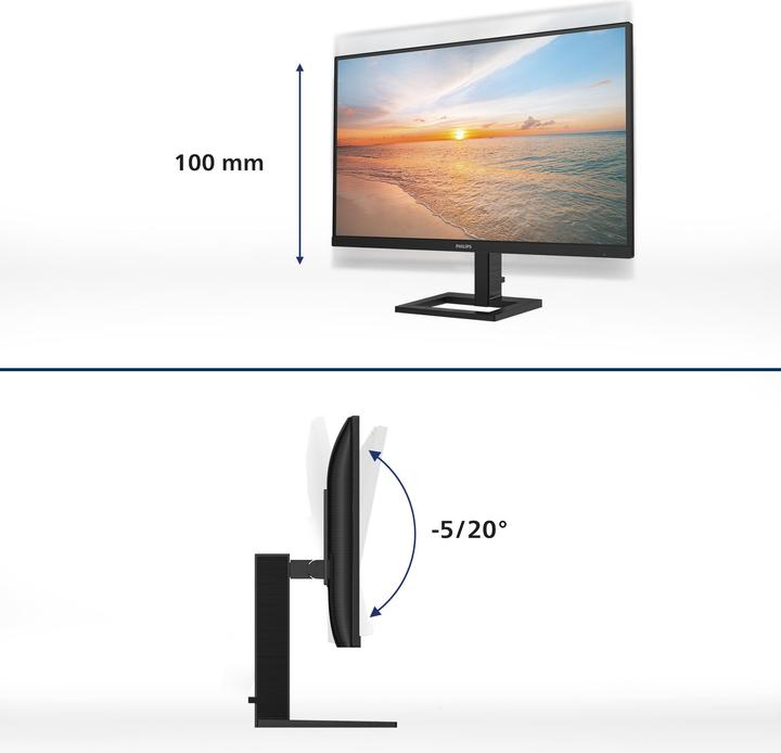 Produktbild Philips MMD 27E1N1900AE/00 IPS Monitor,,, Speakers, höhenverstellbar, 2x HDMI, USB Hub, 2x USB 3.2, PD (3840 x 2160 Pixel, 27")