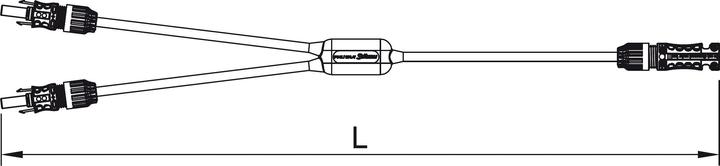 Produktbild Stäubli Y-Splitter Kabel MC4 EVO2 - 2xF 1xM (2+/-) (Solaranlage Montagematerial)