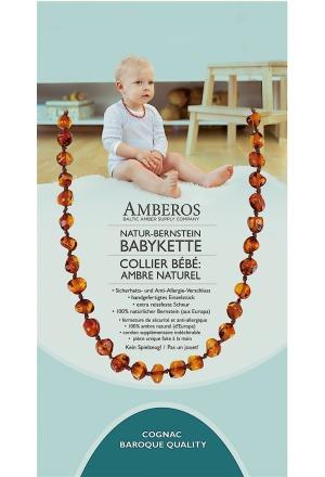 Produktbild Amberos Natur Bernsteinkette Baroque (Bernstein, 32 cm)