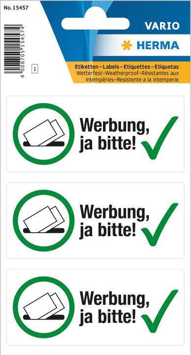Produktbild HERMA Hinweisetiketten