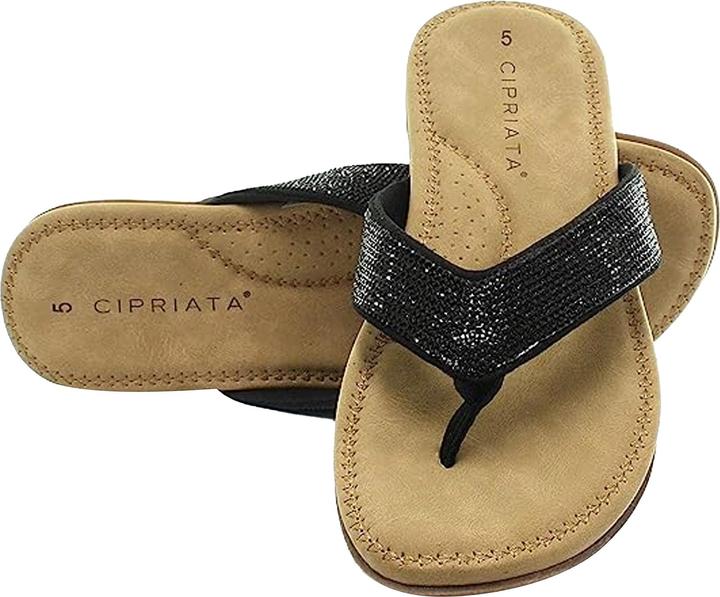 Actual product image Cipriata Womens Alcee Ornamental Stone Sandal (39)