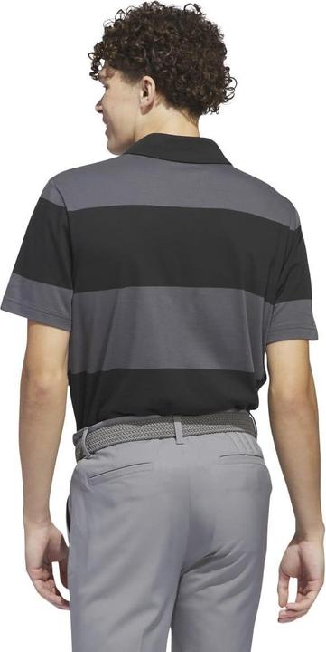 Actual product image adidas Mens Colour Block Stripe Rugby Polo Shirt (L)
