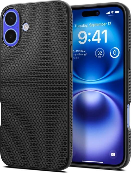 Immagine prodotto Spigen Liquid Air iPhone 16 Plus nero opaco ACS08066 (Apple iPhone 16 Plus)